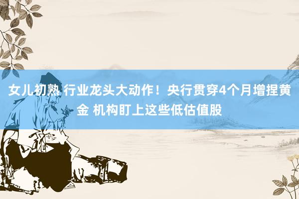 女儿初熟 行业龙头大动作！央行贯穿4个月增捏黄金 机构盯上这些低估值股